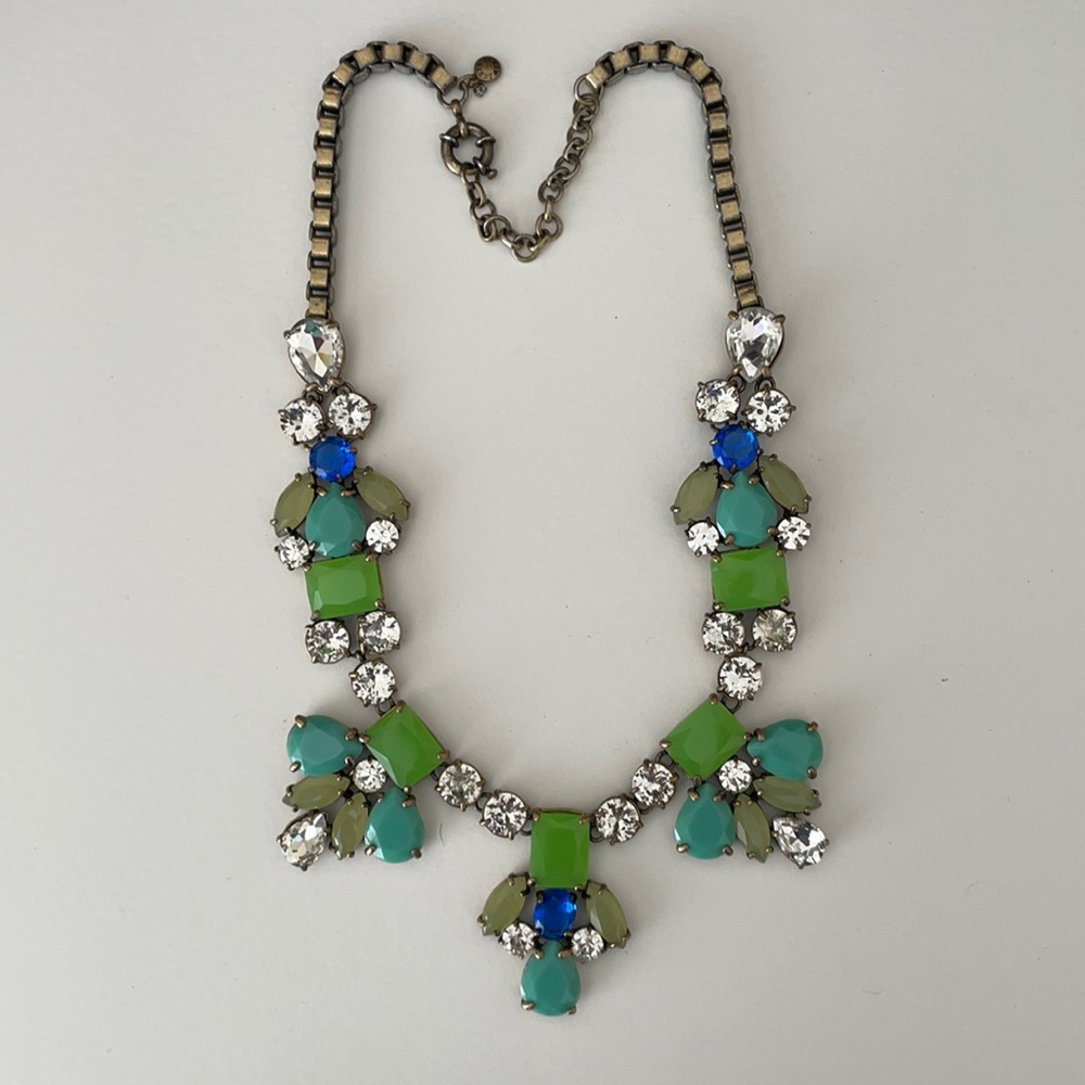 J.Crew crystal cluster statement necklace